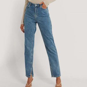 NA-KD Side Slit Denim
